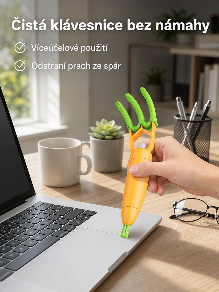 3v1 čistič klimatizace, odnímatelný kartáč na prach