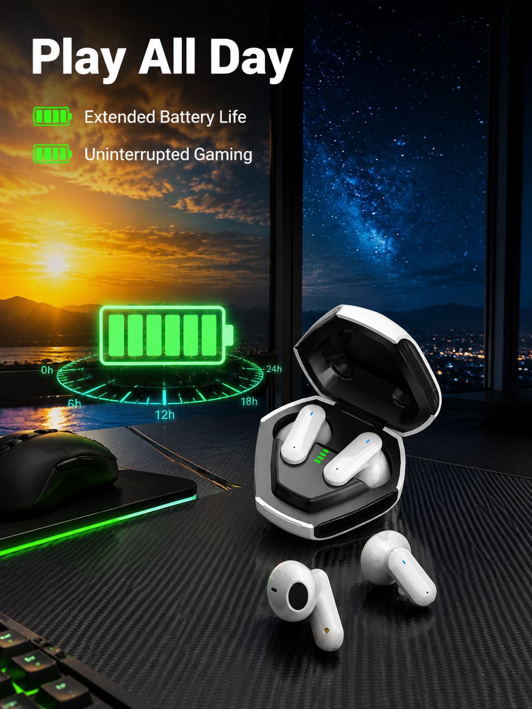Gaming Bluetooth Ultra Long Life Noise Canceling Headset