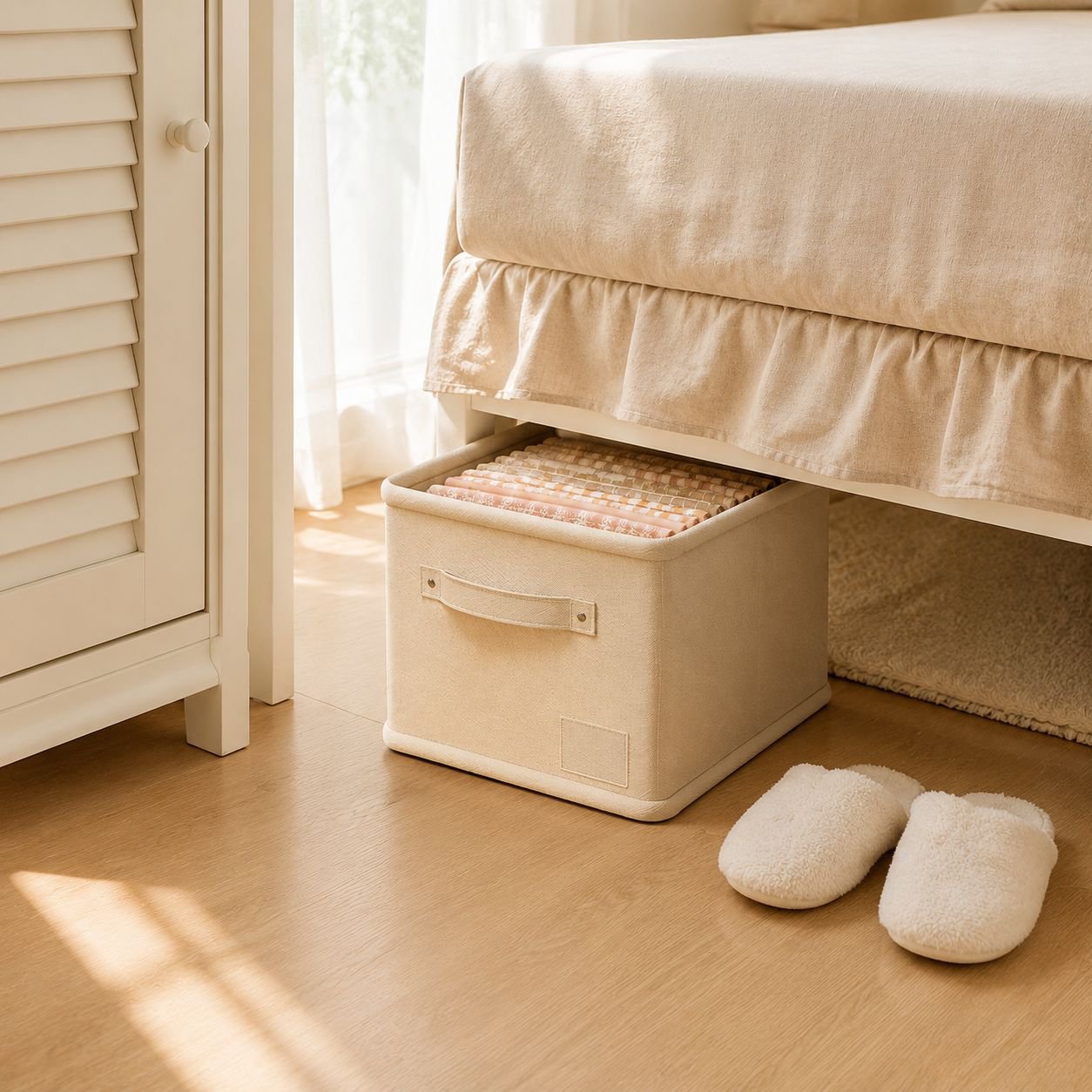 Solution de rangement pour vêtements en coton et lin