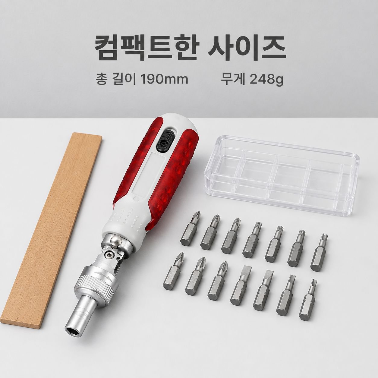 크롬바나듐 36T 좁은공간 양방향 라쳇 드라이버 강력 자석 공구