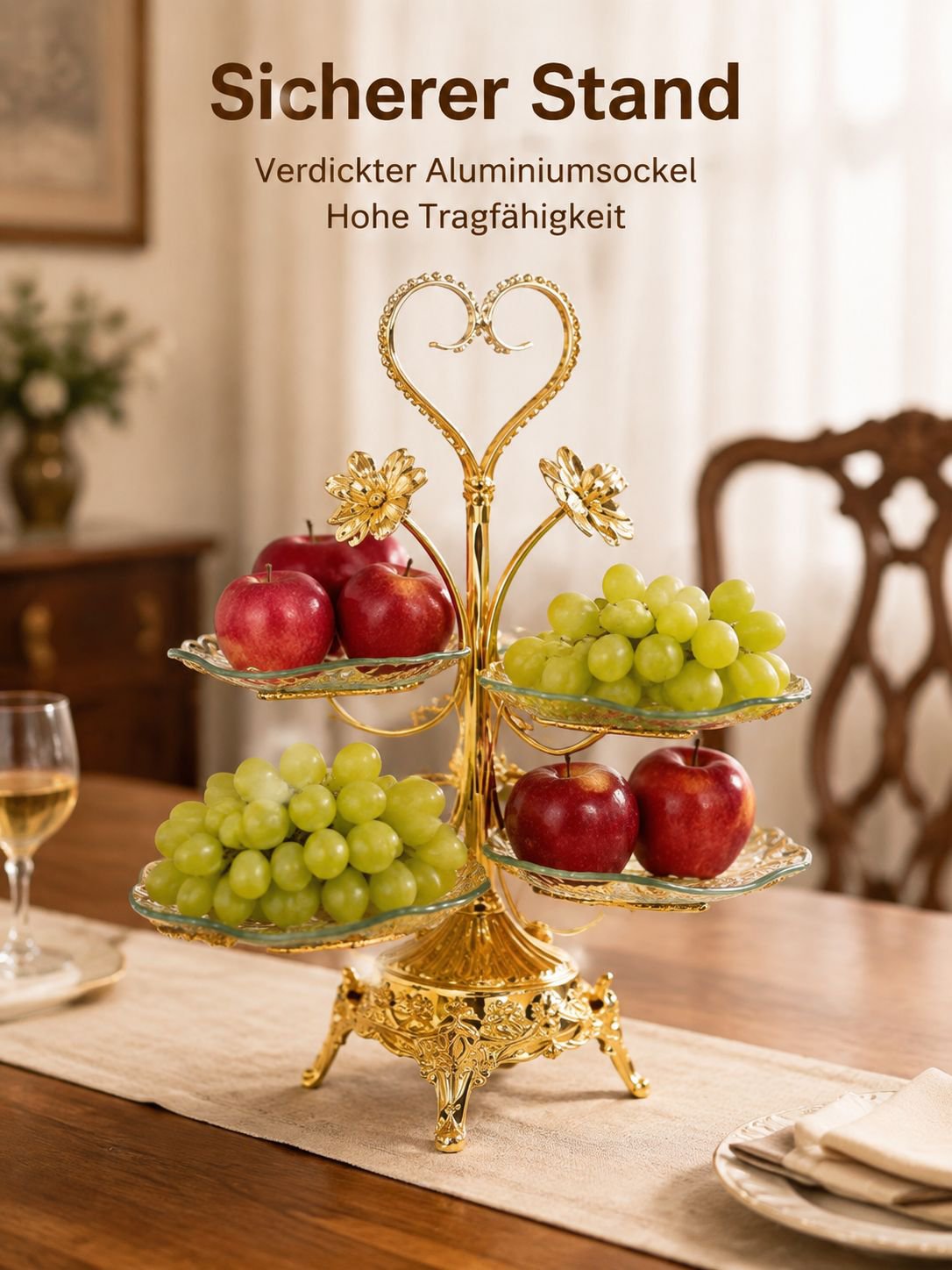Hochwertige Obstschale in rundem Design für Zuhause