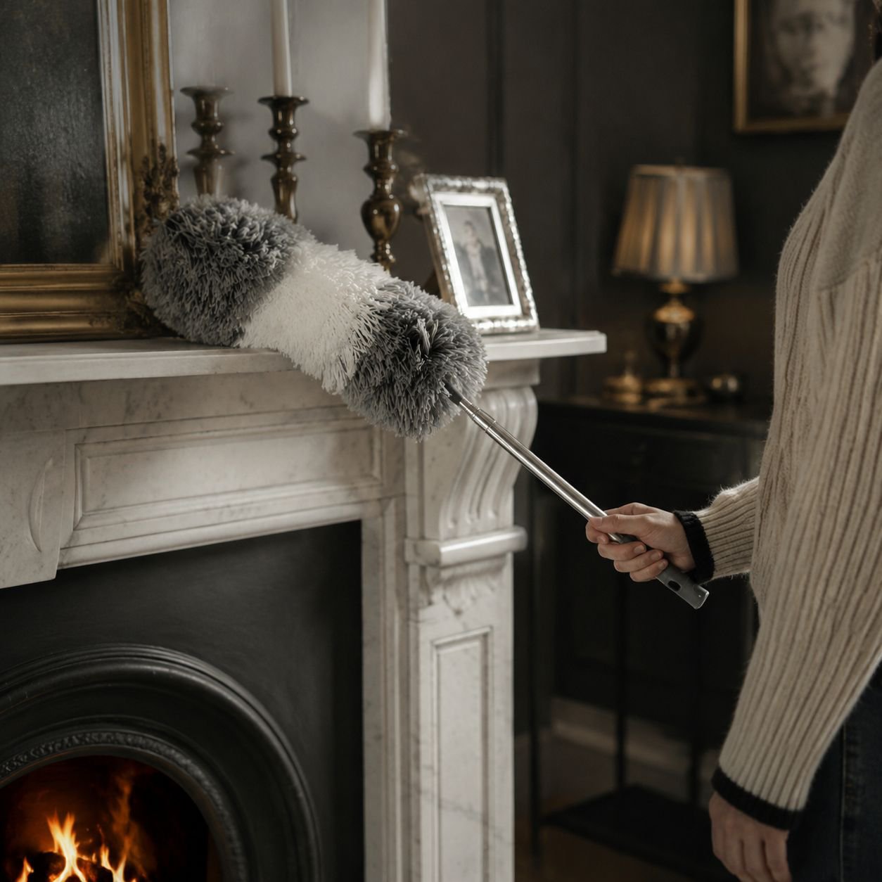 Telescopic Feather Dust Duster for Home and Car Cleaning
