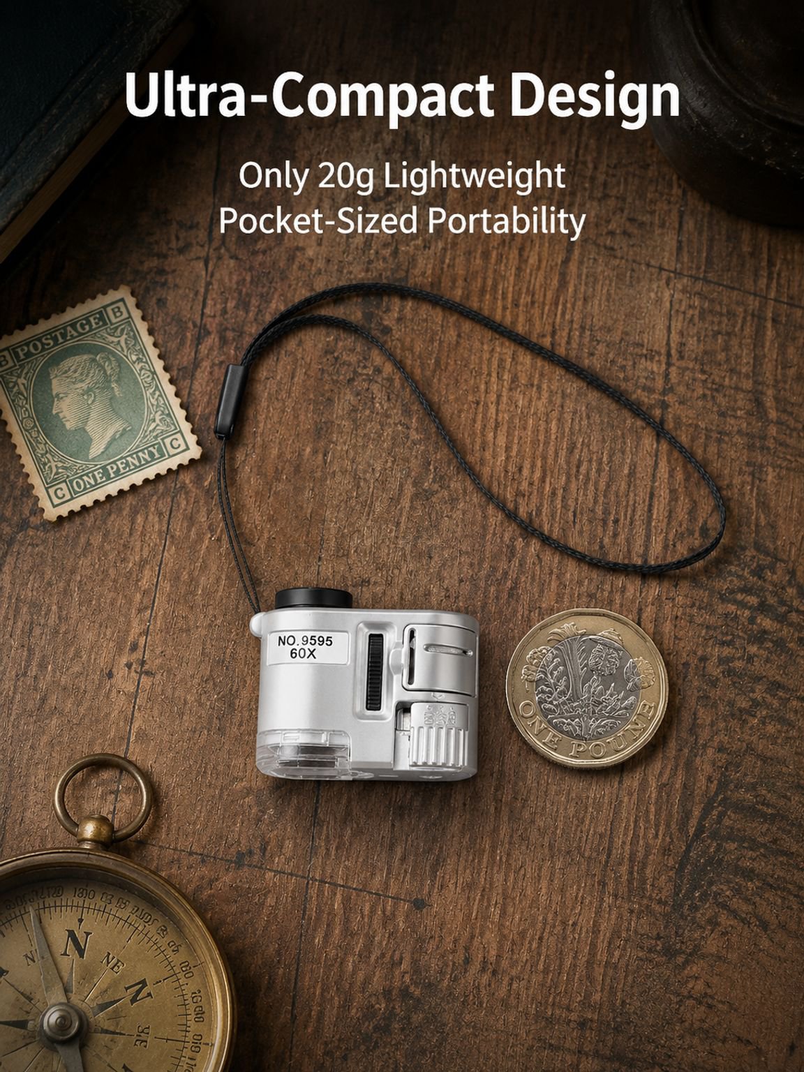 JMY - Portable Light 60x Magnifying Glass