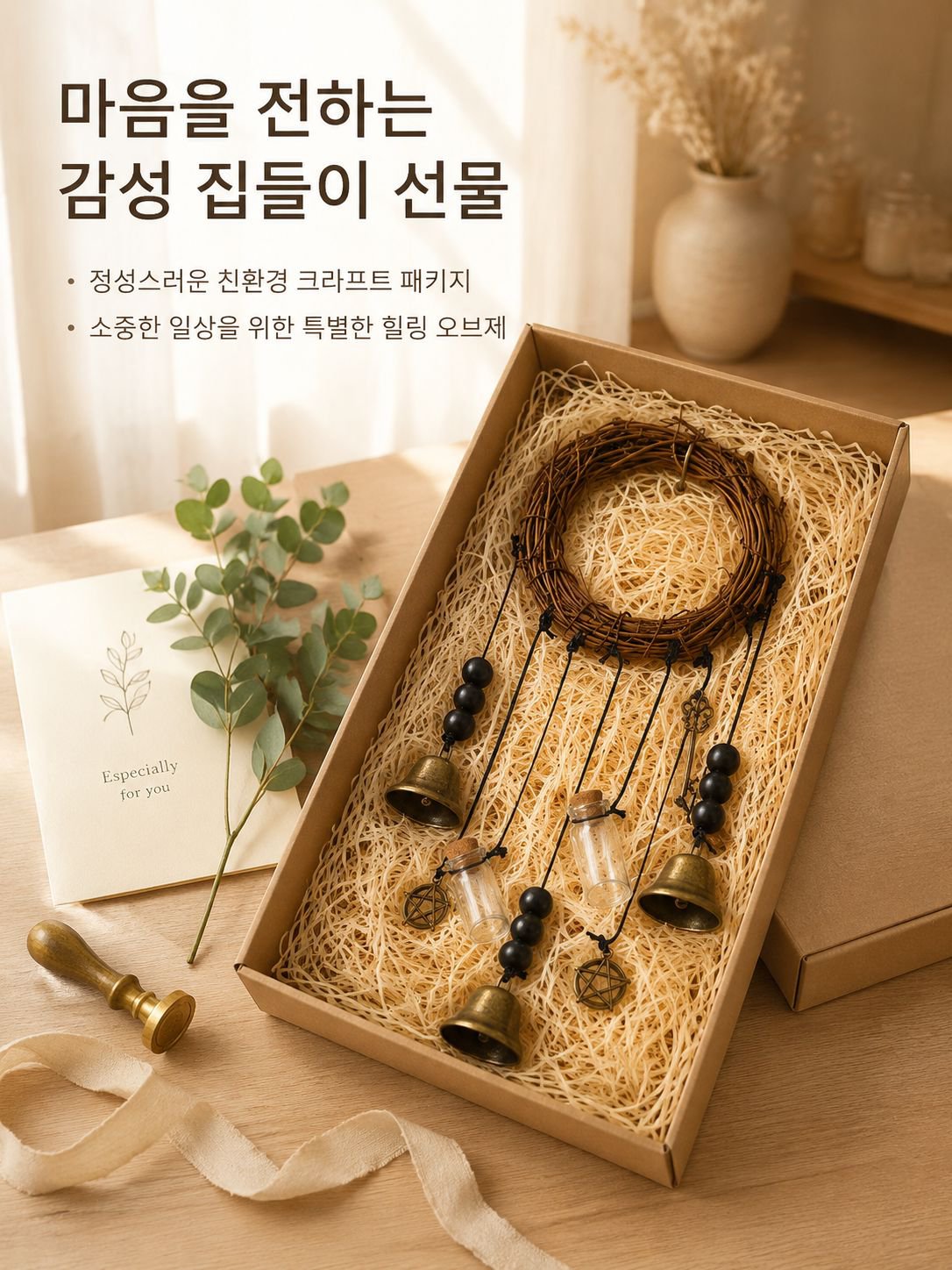 축복을 담은 걸이형 풍경