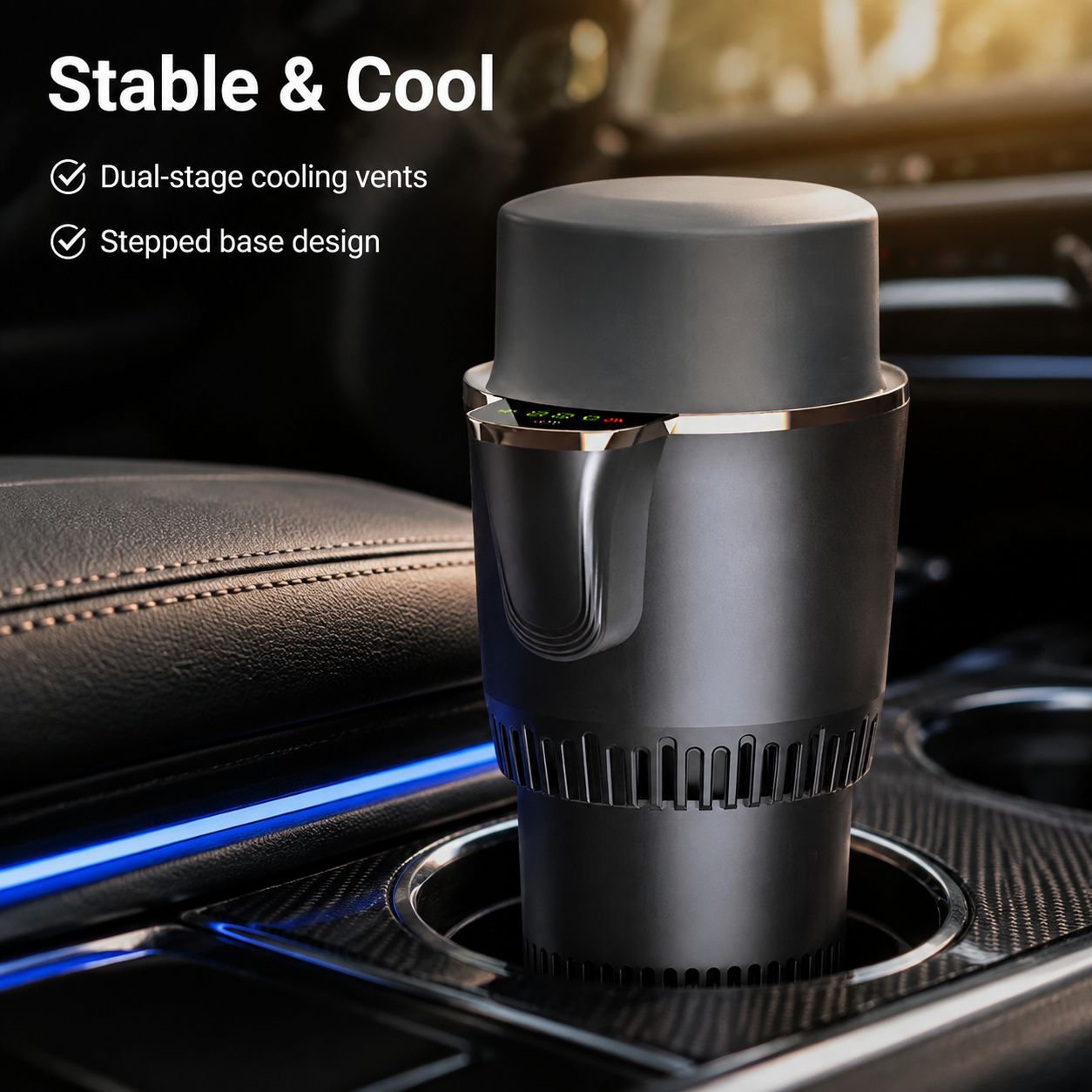 Car Heating and Cooling Mug, Insulated Refrigerated Cup
