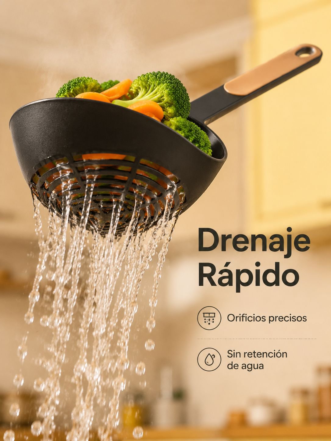 Cuchara escurridora para pasta de cocina