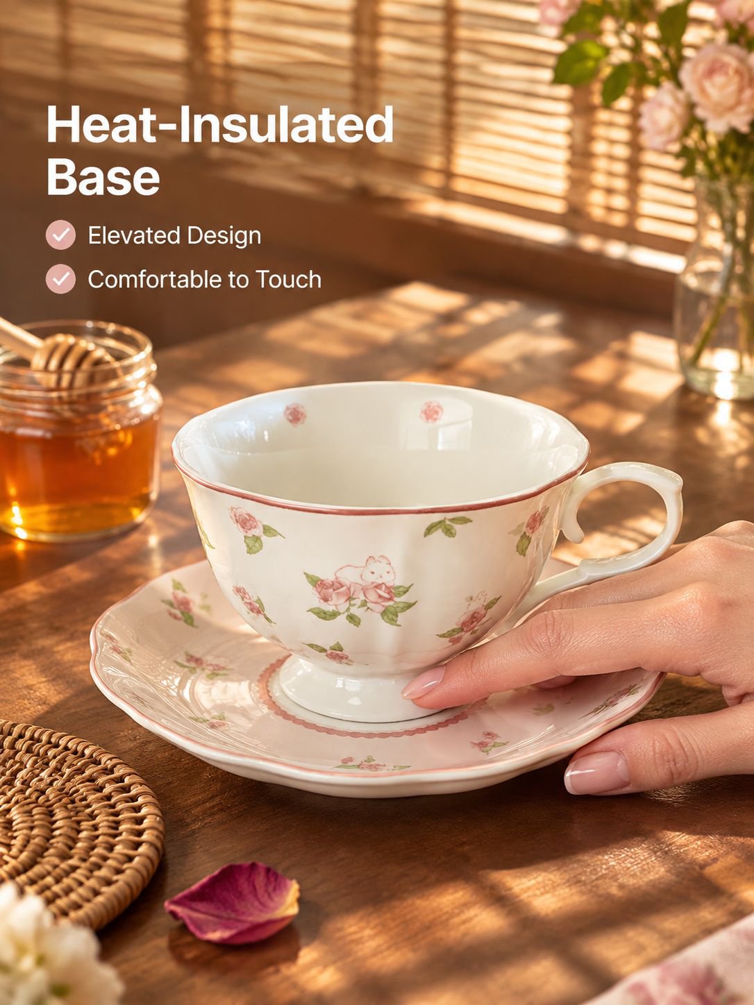 Ins Retro French Ceramic Coffee Cup and Tea Dish Set
