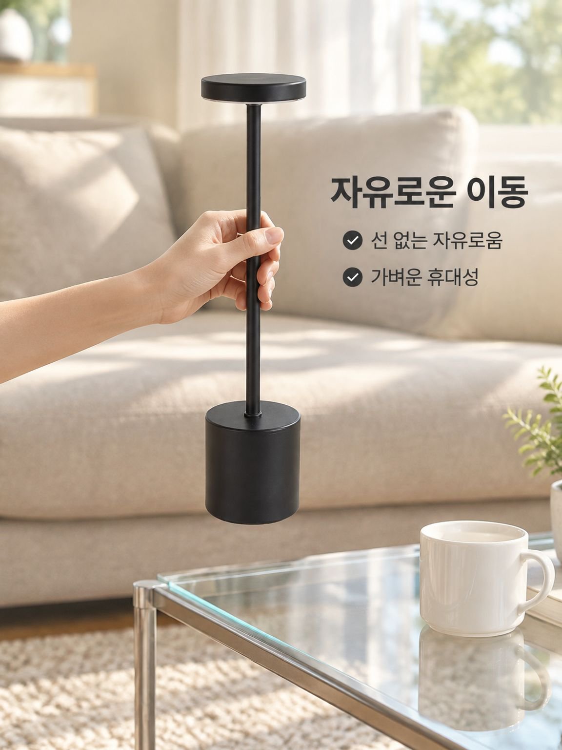 충전 가능한 발광 다이오드 무선 스탠드 무급 조광