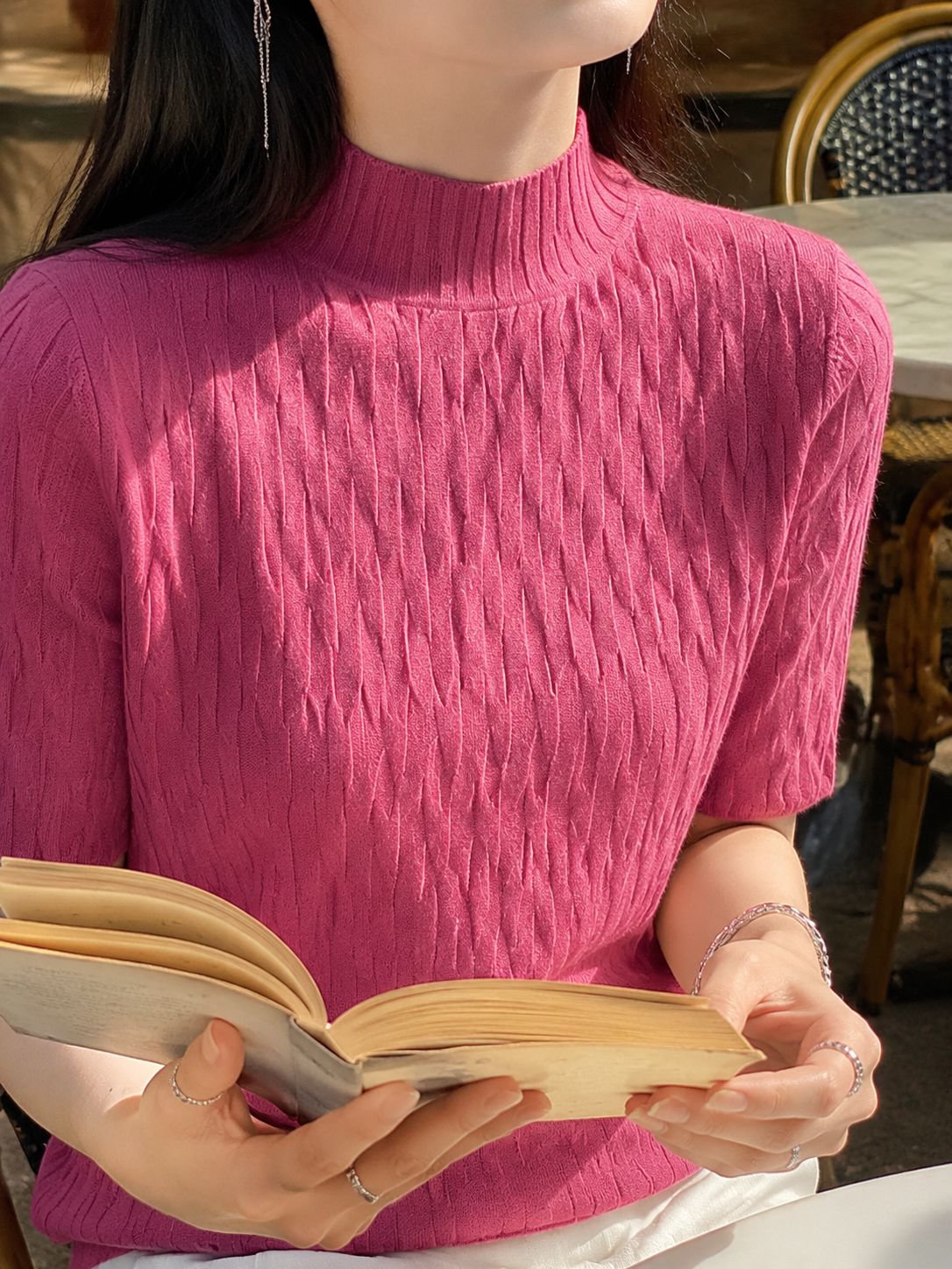 Top décontracté pour femme en tissu fin et respirant
