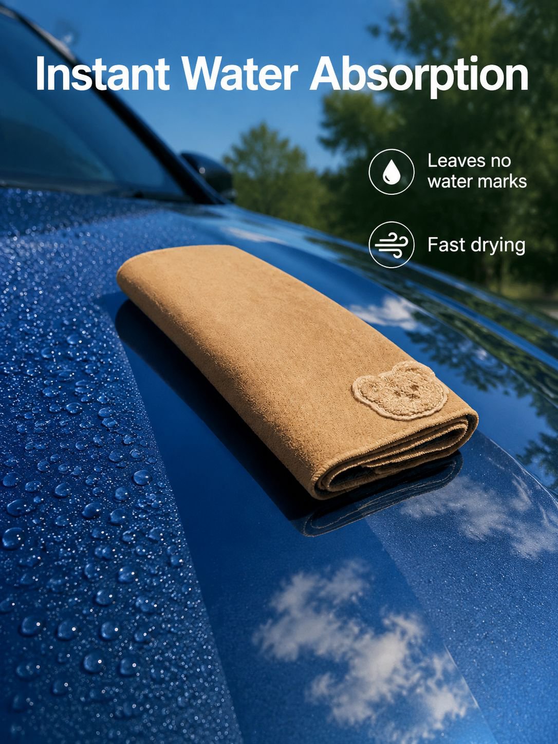 No-shedding Dual-sided Suede Towel for Car Cleaning