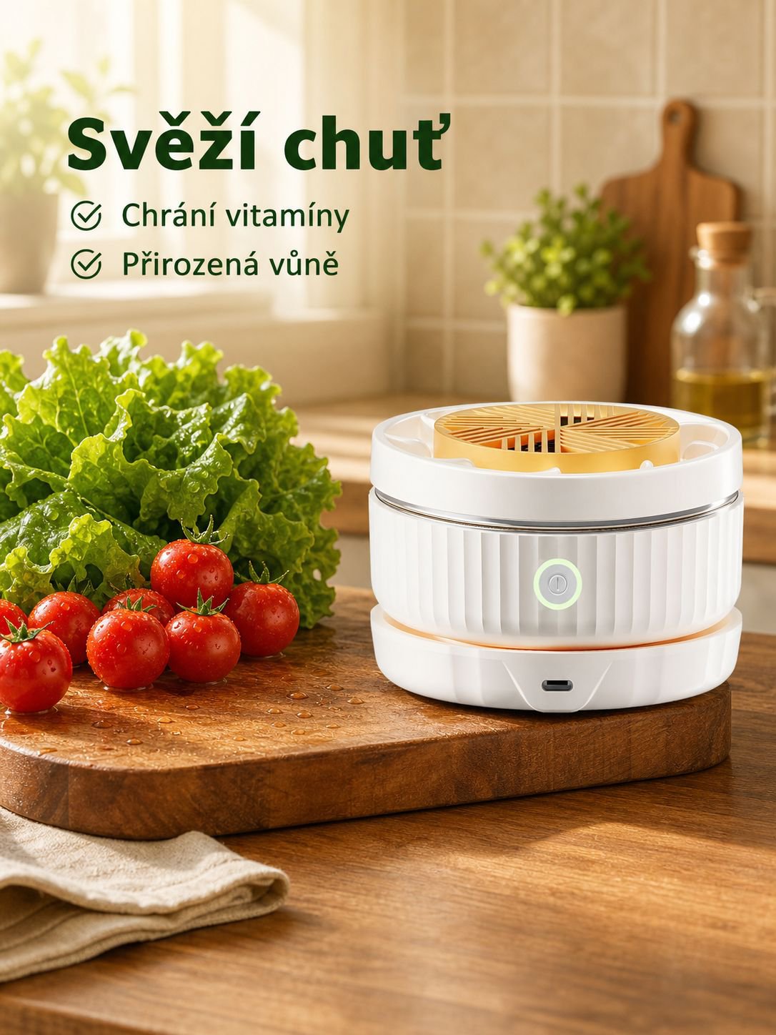 Multifunkční bezdrátový elektrický čistič a sterilizátor ovoce a zeleniny