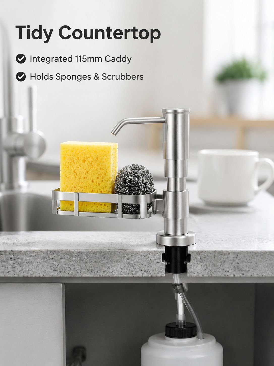 Extendable soap dispenser for sinks