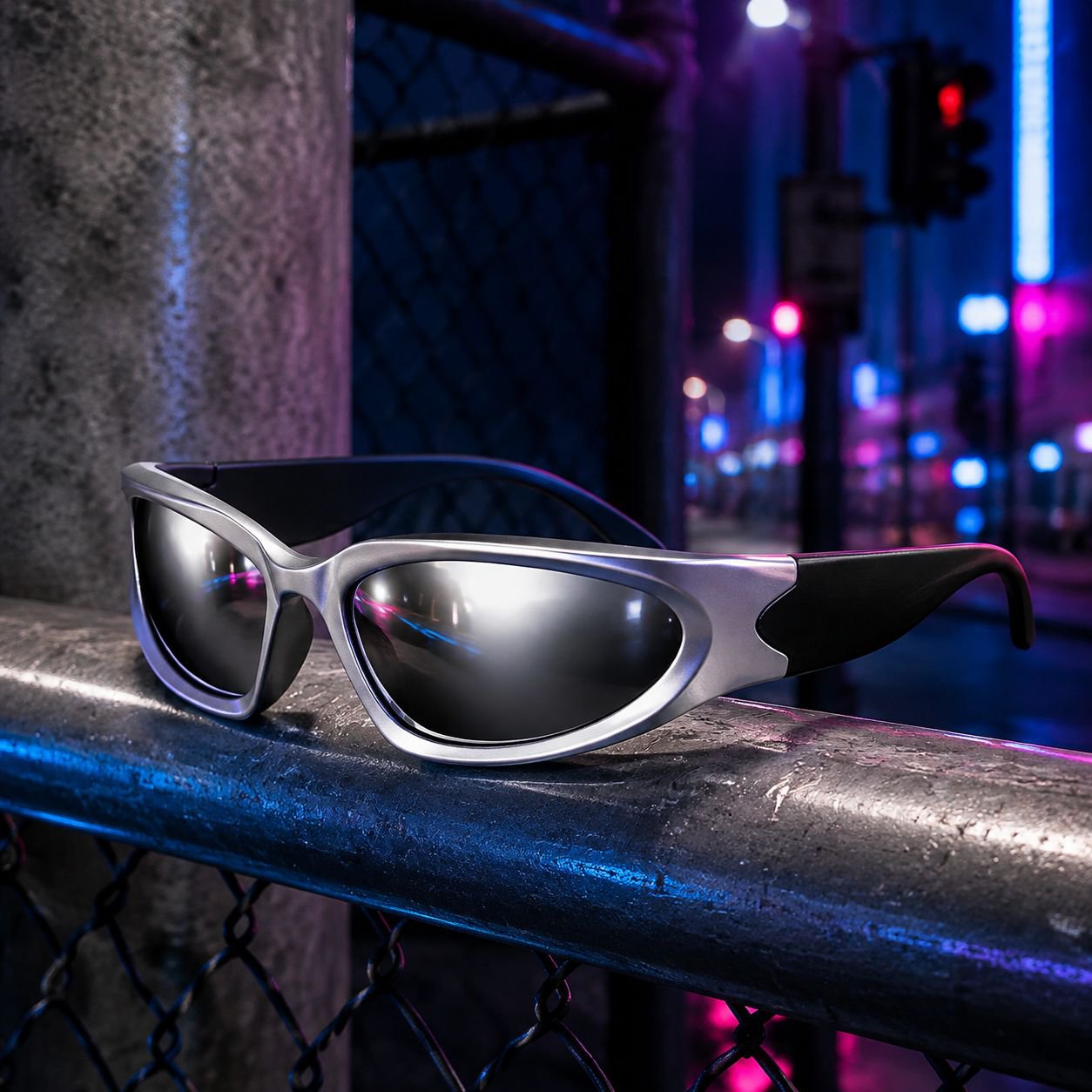 High-End Trendy Sunglasses, YK Style Casual Punk Design, Unisex