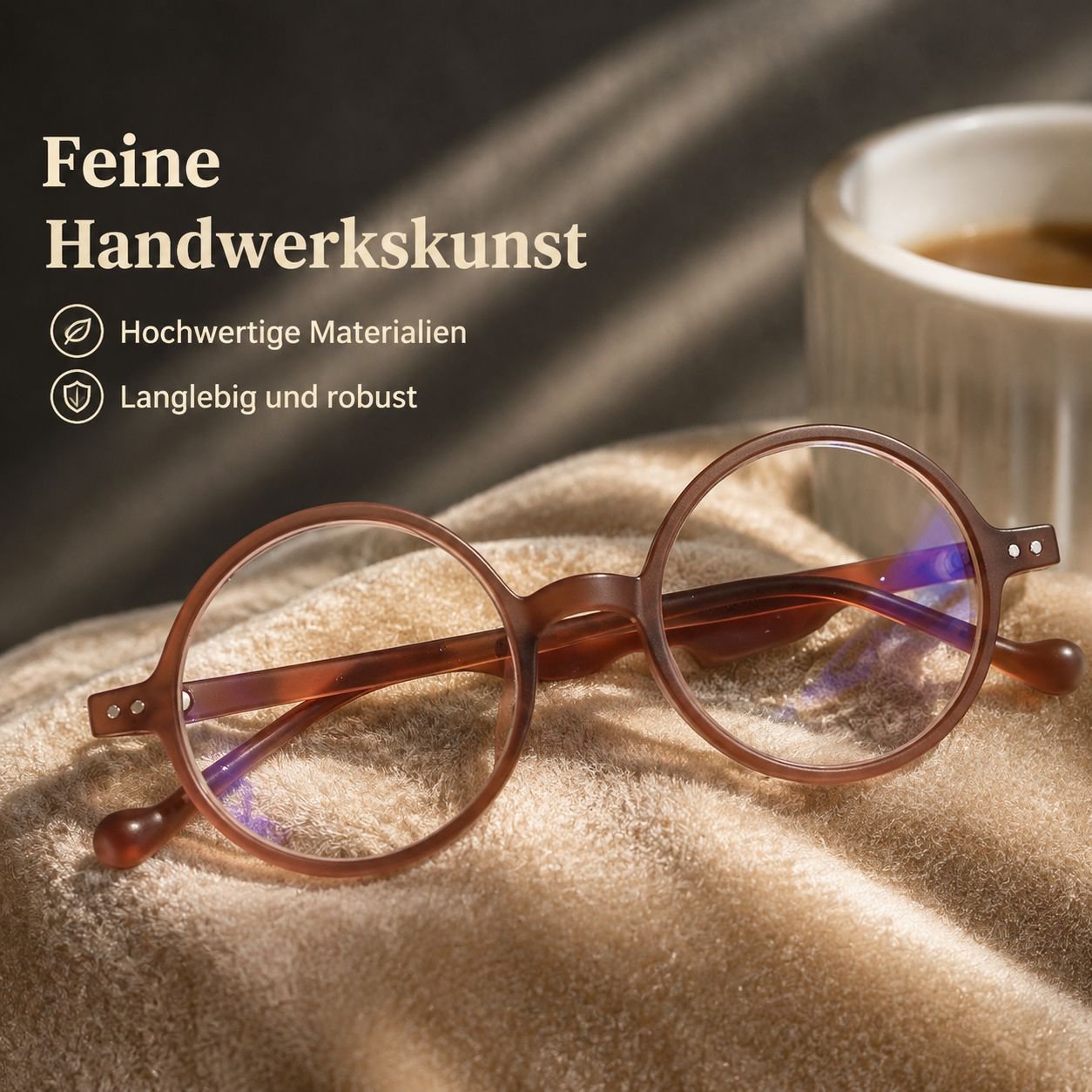 Stilvolle, runde Retro-Lesebrille für Damen und Herren, ultraleicht