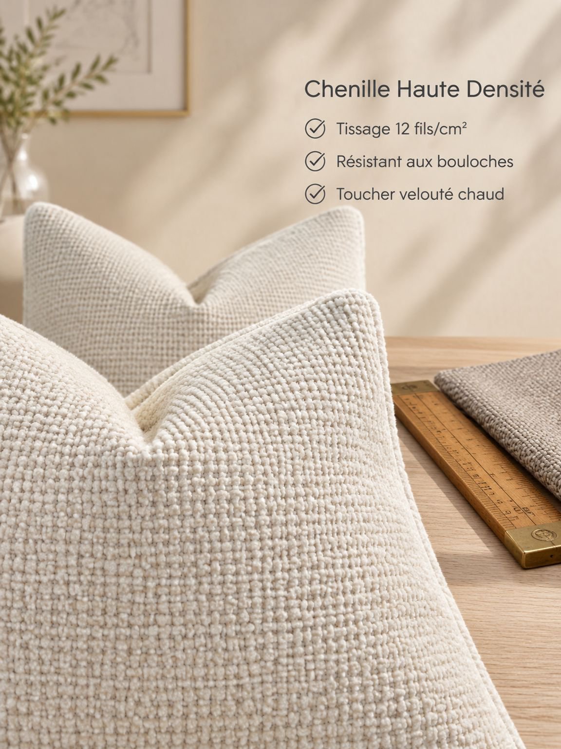 Oreiller en chenille