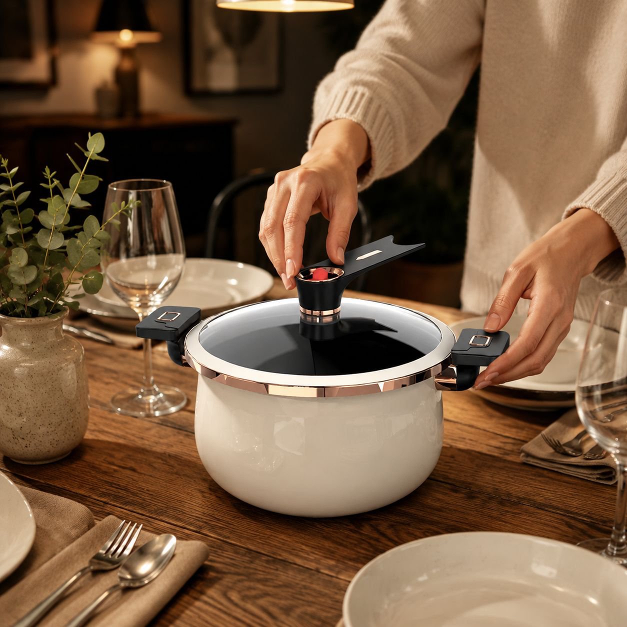 Multi-functional Ceramic Enamel Micro-pressure Pot