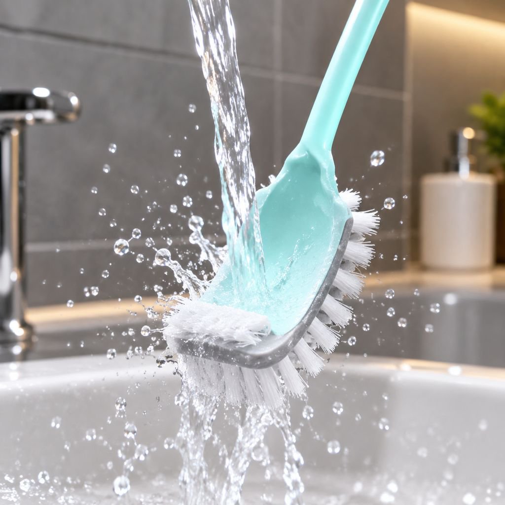 Cepillo de baño moderno con soporte incluido