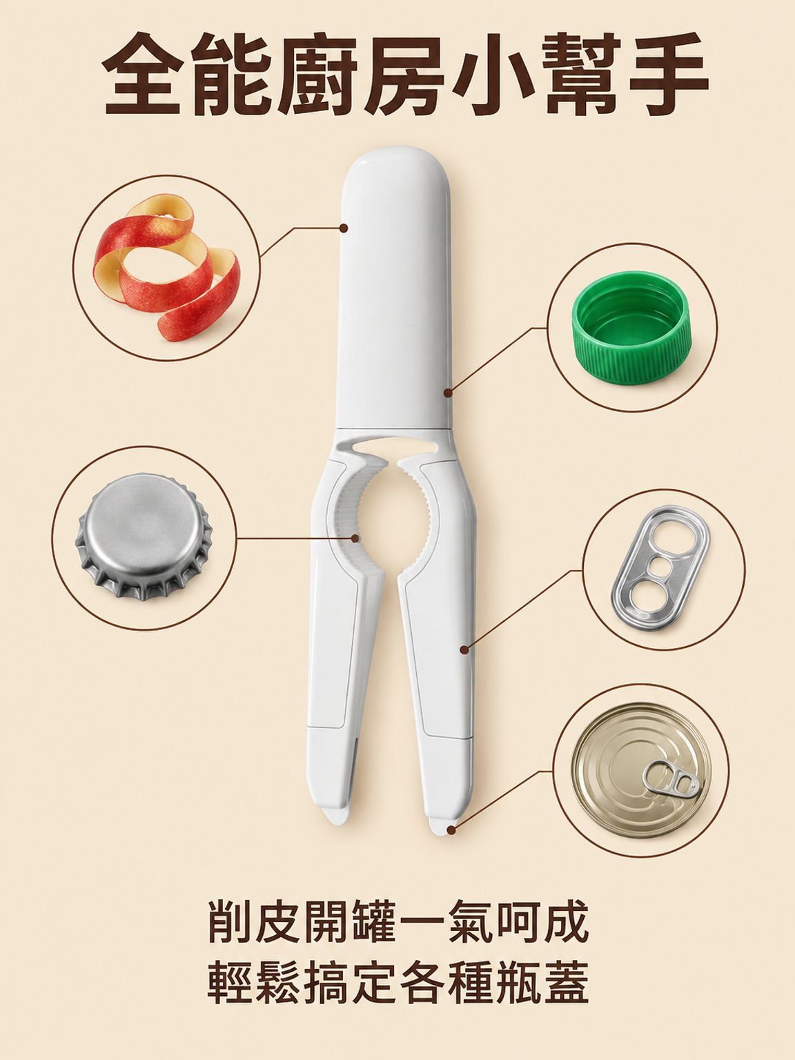 五合一多功能削皮器開瓶器