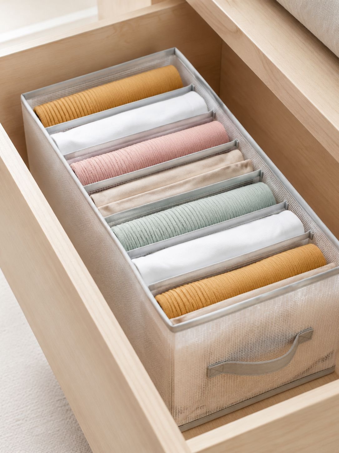Washable and transparent wardrobe storage solution