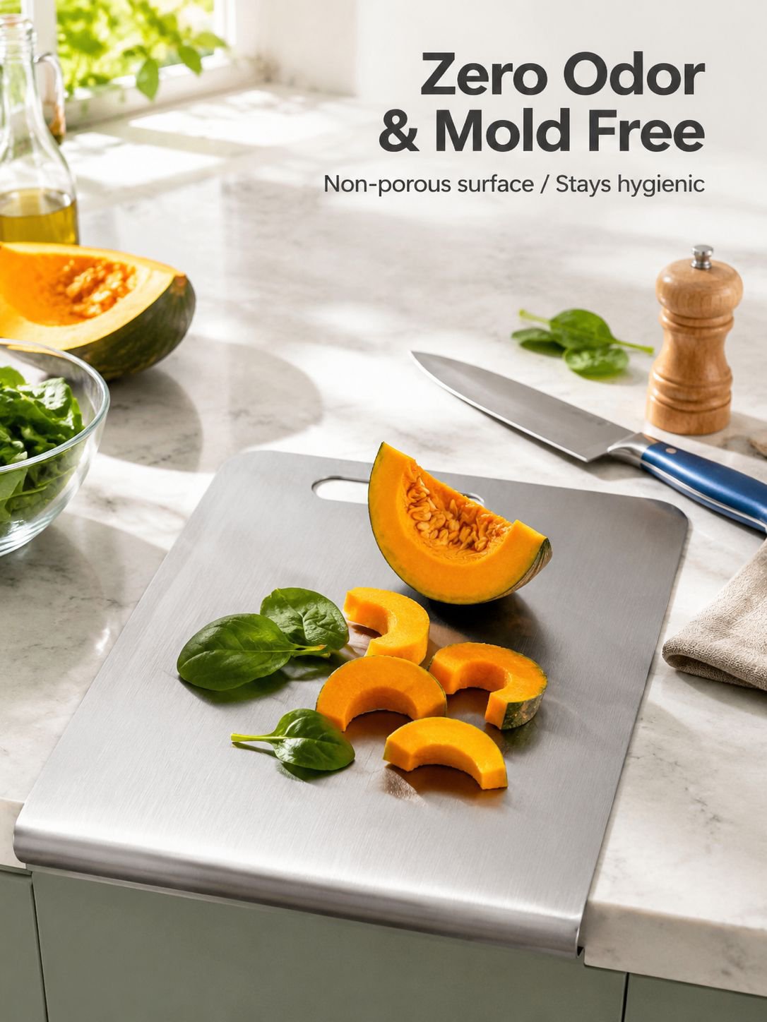 Easy-to-clean kitchen kneading board