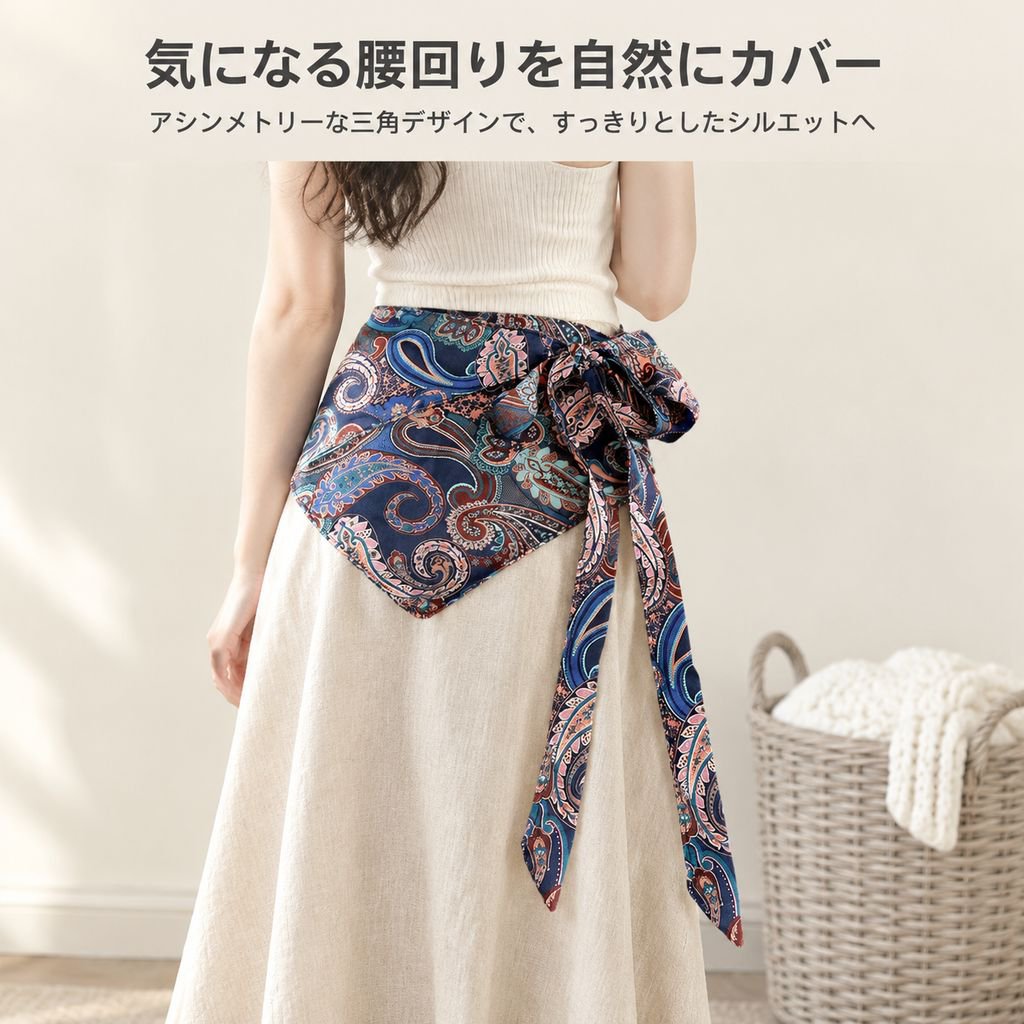 スカーフベルト女性用装飾パンツコーディネート