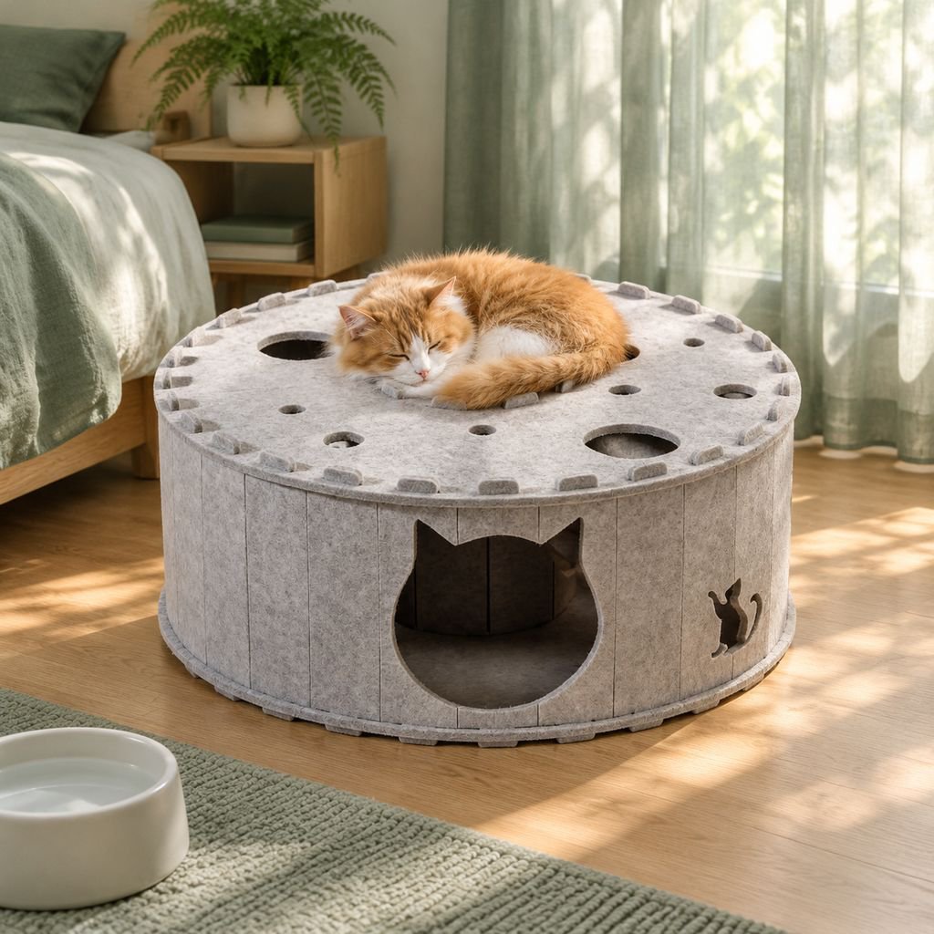 遊び場と寝床を兼ね備えた猫用ハウス