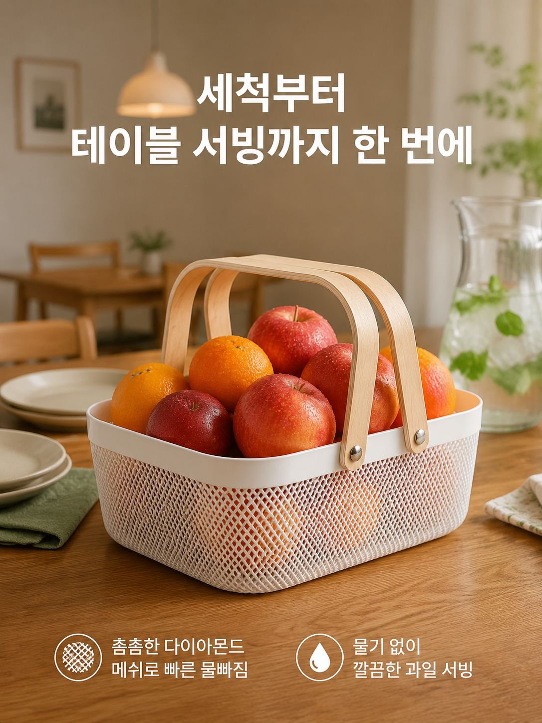다기능 주방 배수 바구니 손잡이 있음
