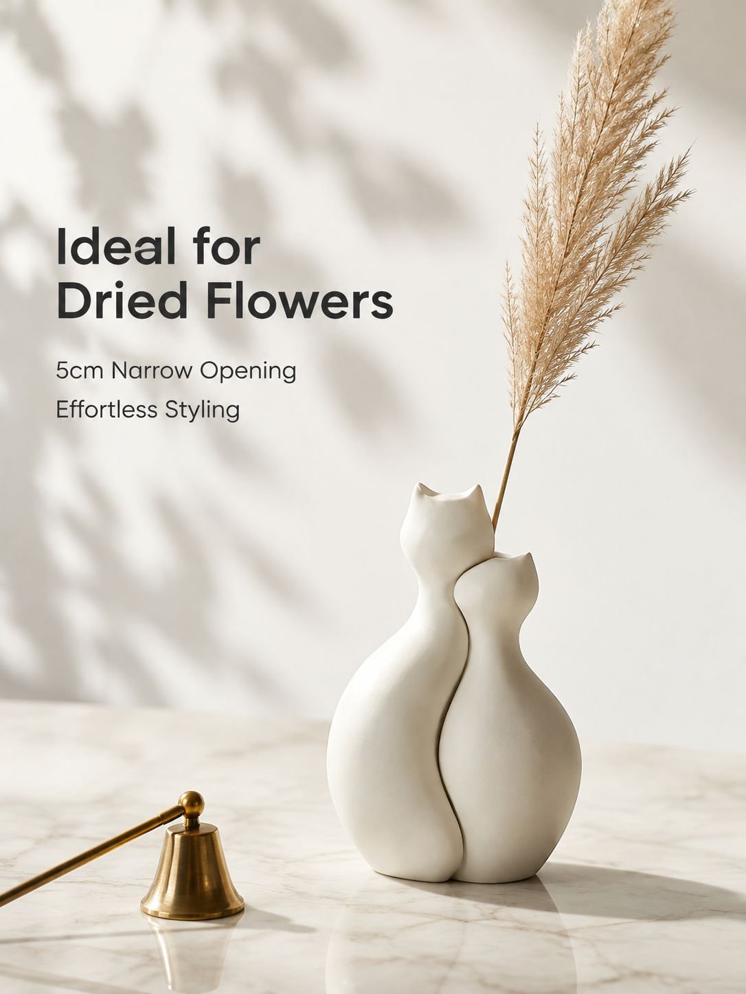 Cat Shaped Desktop Vase Ornament, Two Colors Available