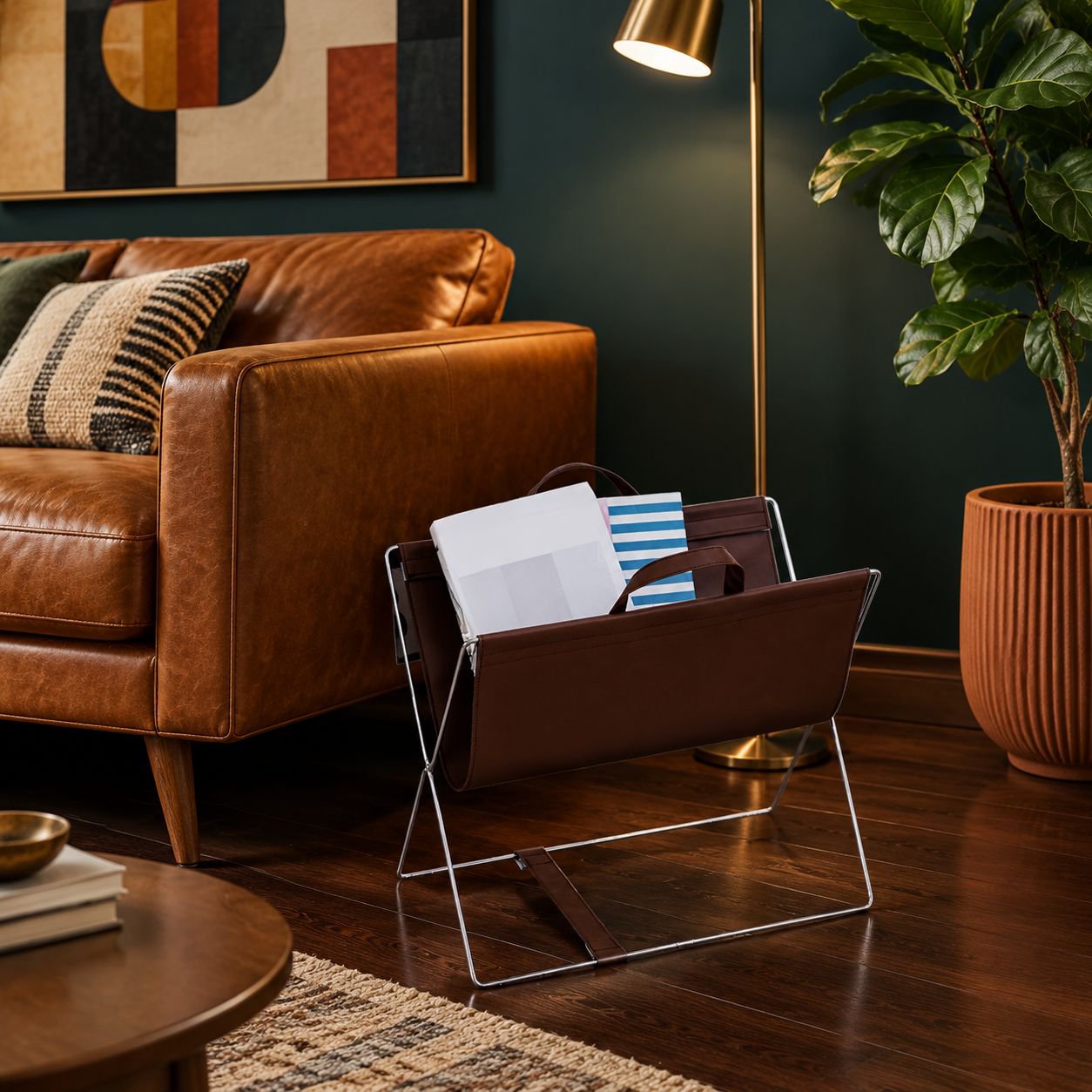 Minimalist bookshelf showcasing luxury home décor items