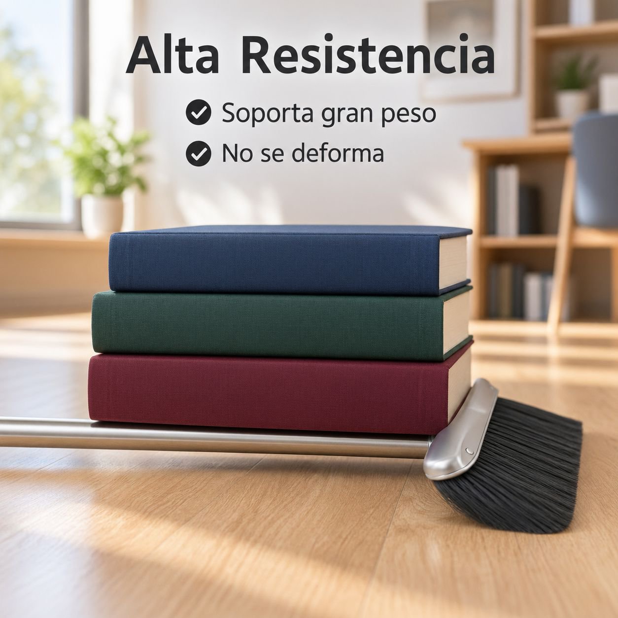 Juego de recogedor y escoba de acero inoxidable con cerdas suaves