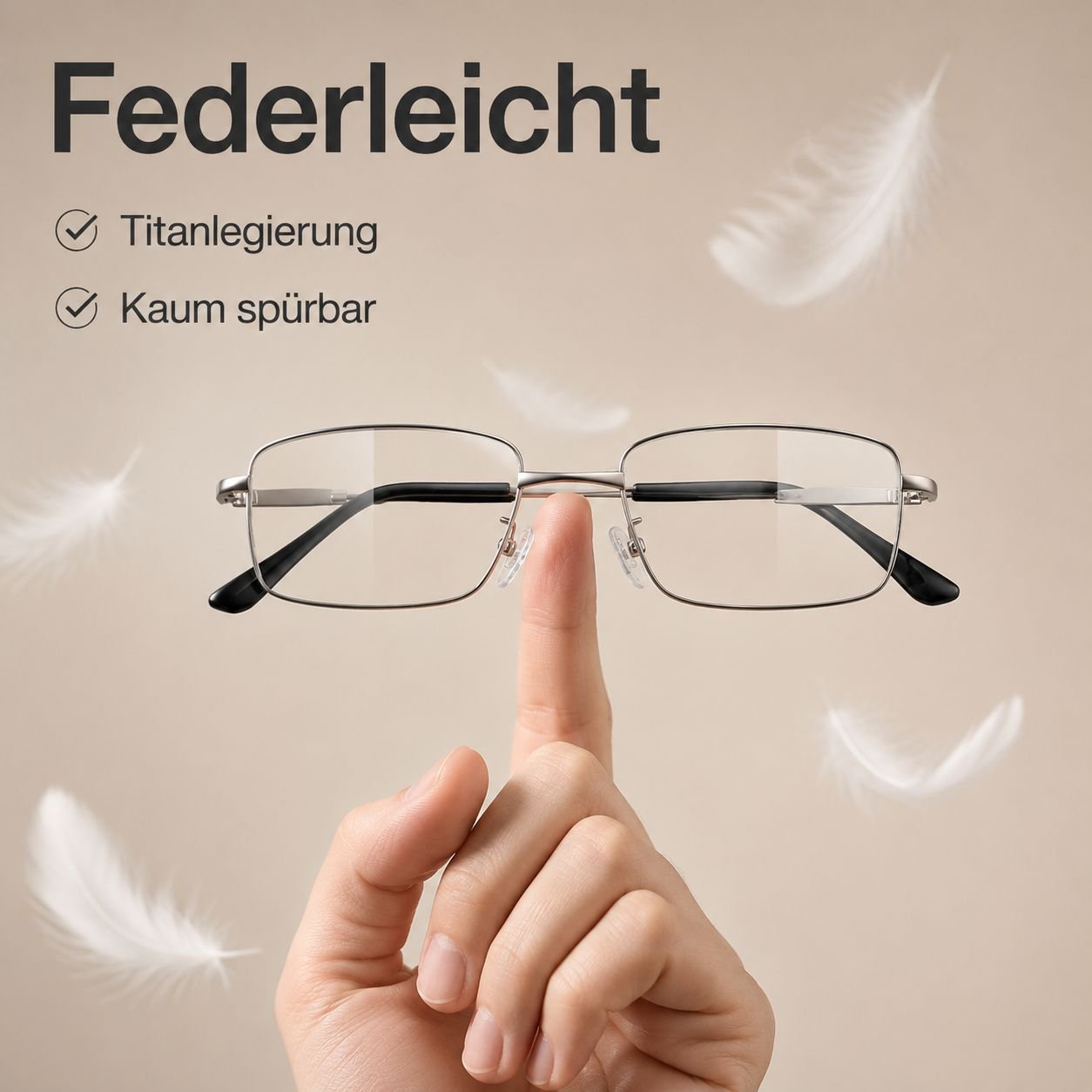 Lesebrille aus Titanlegierung mit Blaulichtfilter