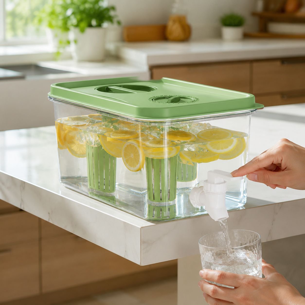 2.8L cold water pitcher for home use, refrigerator, cold drinks, fruit tea, high temperature resista