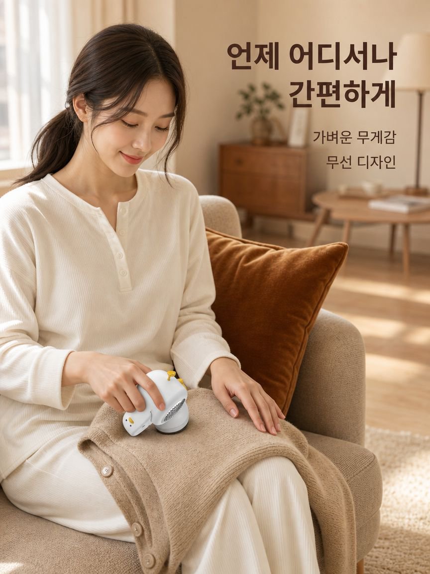 하얀 오리 전동 보풀 제거기