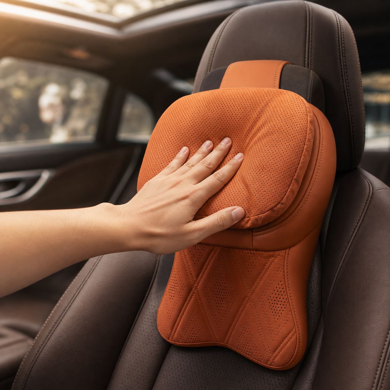 Reposacabezas FEBO para Mercedes-Benz, Maybach, BMW y Tesla, alivia la fatiga del cuello