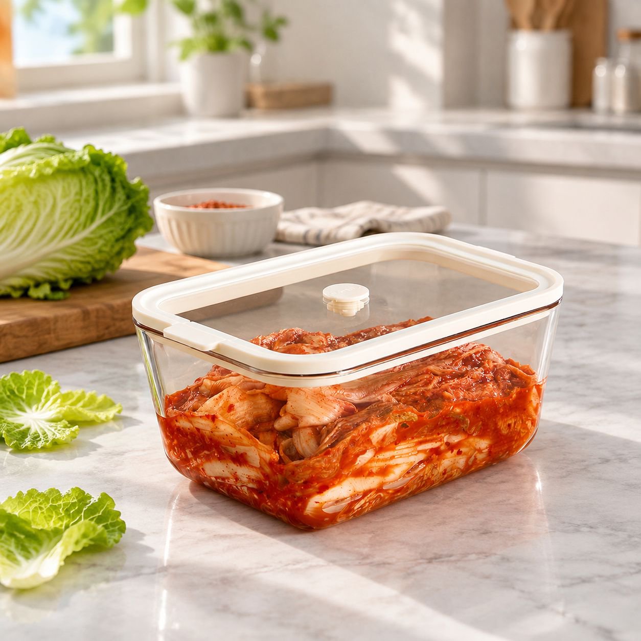 피클 및 김치 전용 유리 용기