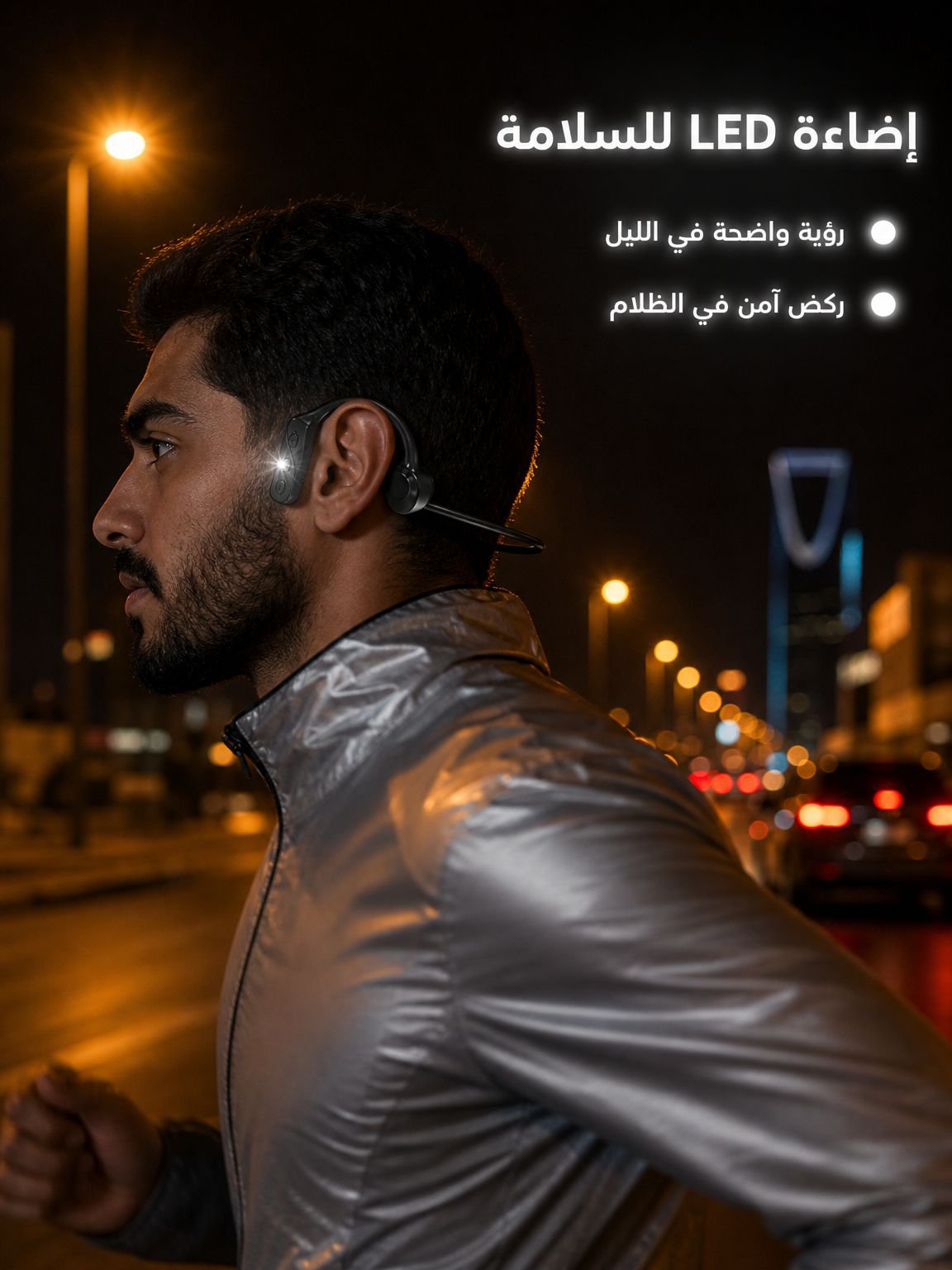 سماعة لاسلكية بتقنية التوصيل العظمي للصوت