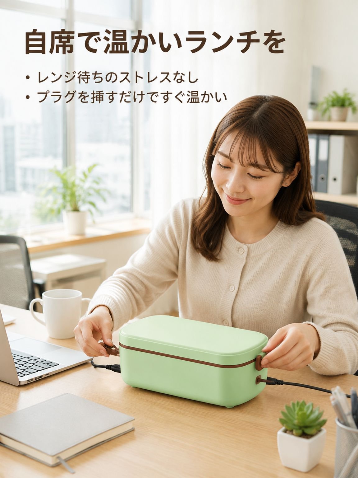 70度恒温携帯加熱ランチボックス