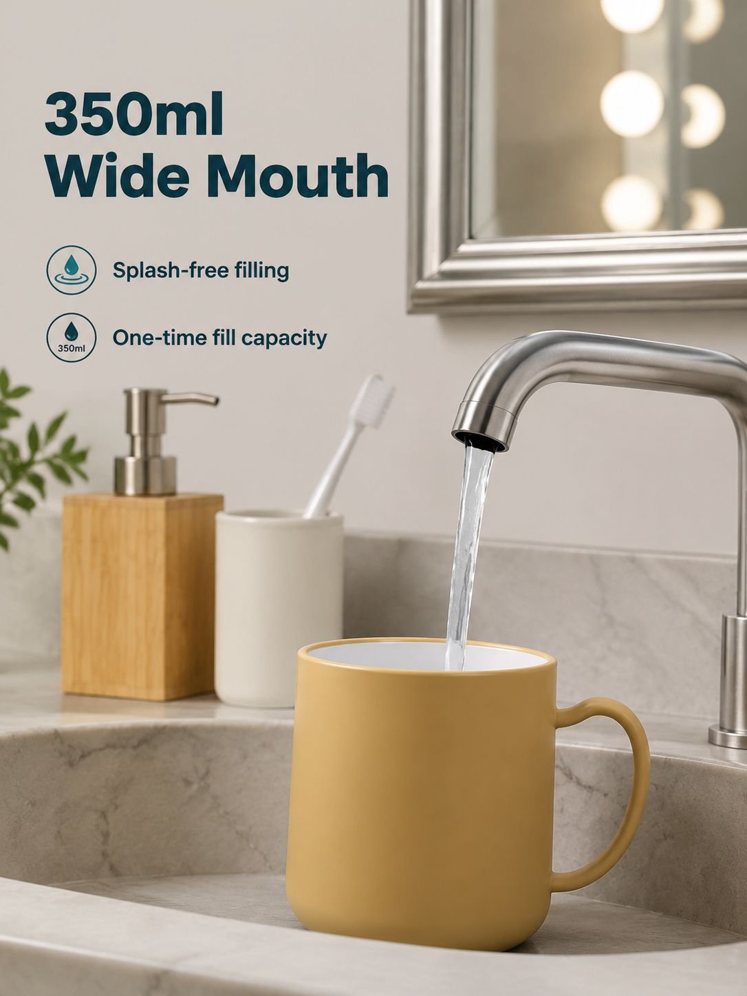 Thick, simple and fashionable mouthwash cup