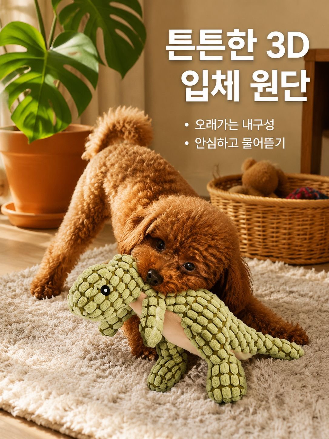 견고한 공룡 개 장난감