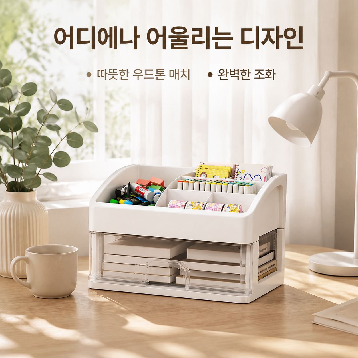 책상용 다단 서랍형 수납함
