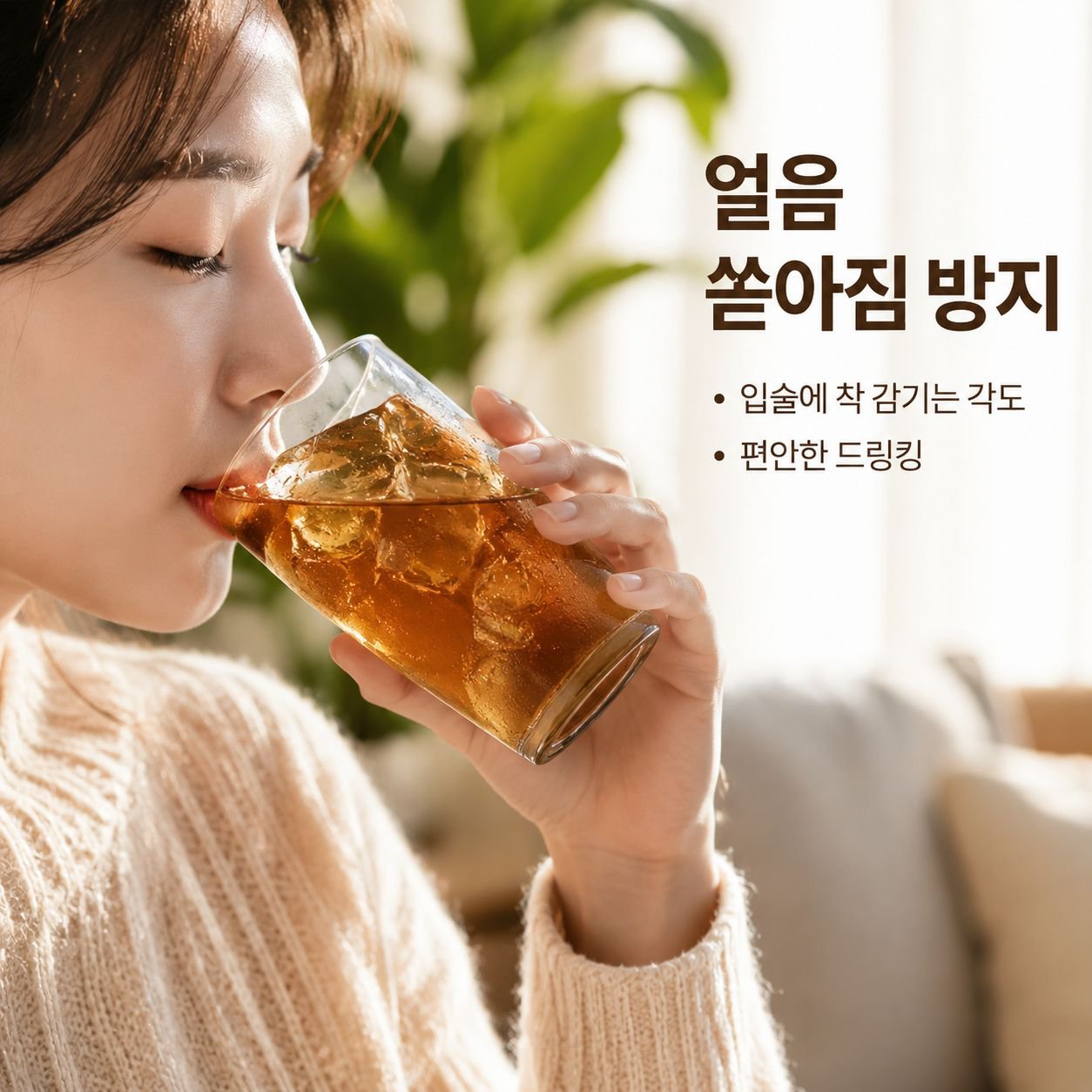 초박형 사선 콜린컵