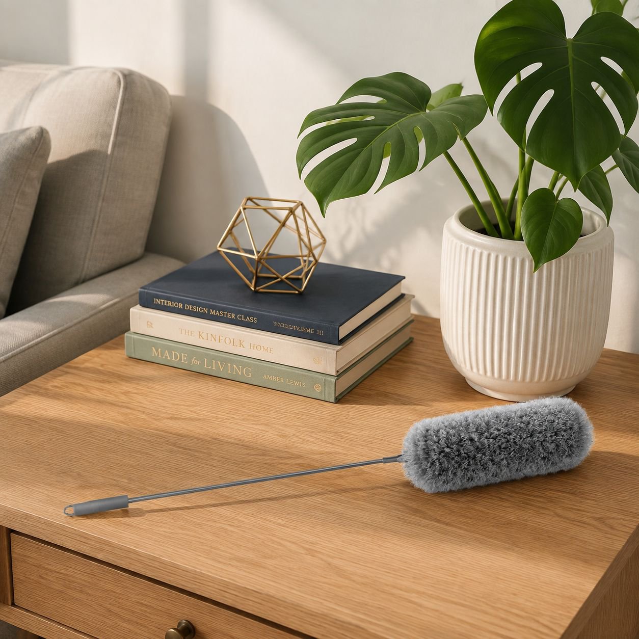 Household Retractable Static Duster Feather Dusting Brush