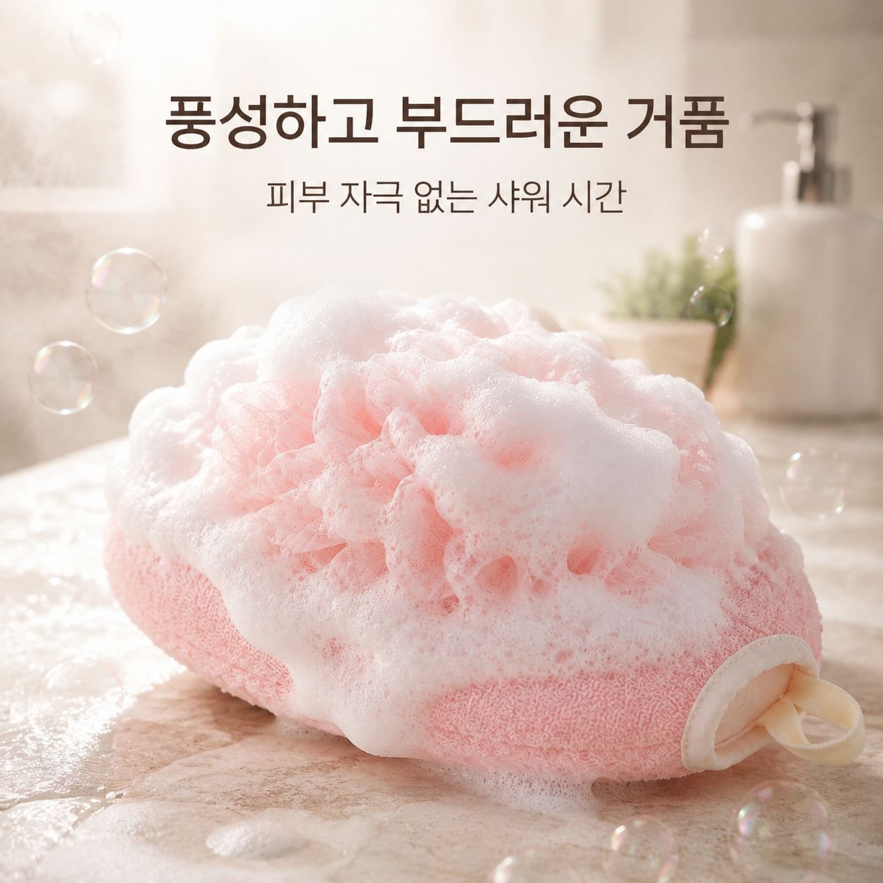 2-in-1 목욕 타월/목욕 스펀지