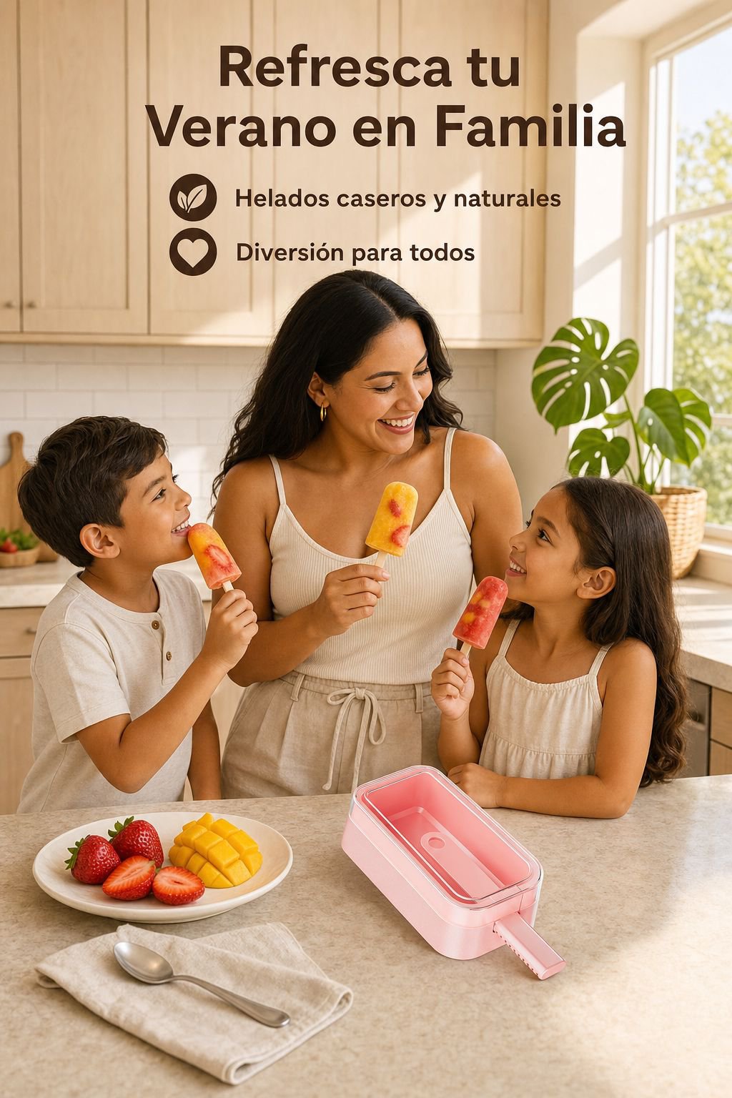 Molde de silicona de grado alimenticio para hacer polos y helados caseros