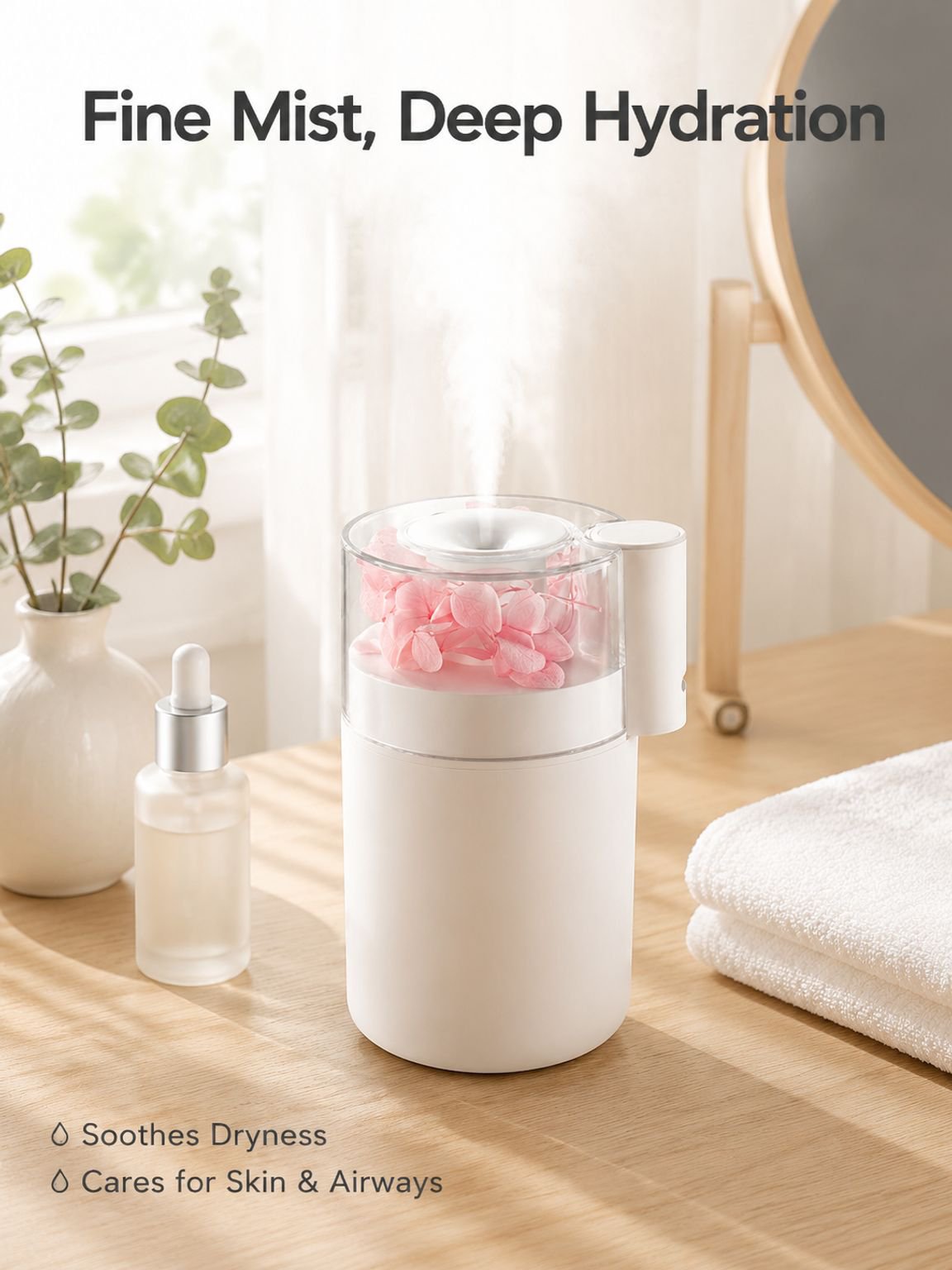 Home & Car USB Portable Eternal Flower Air Humidifier