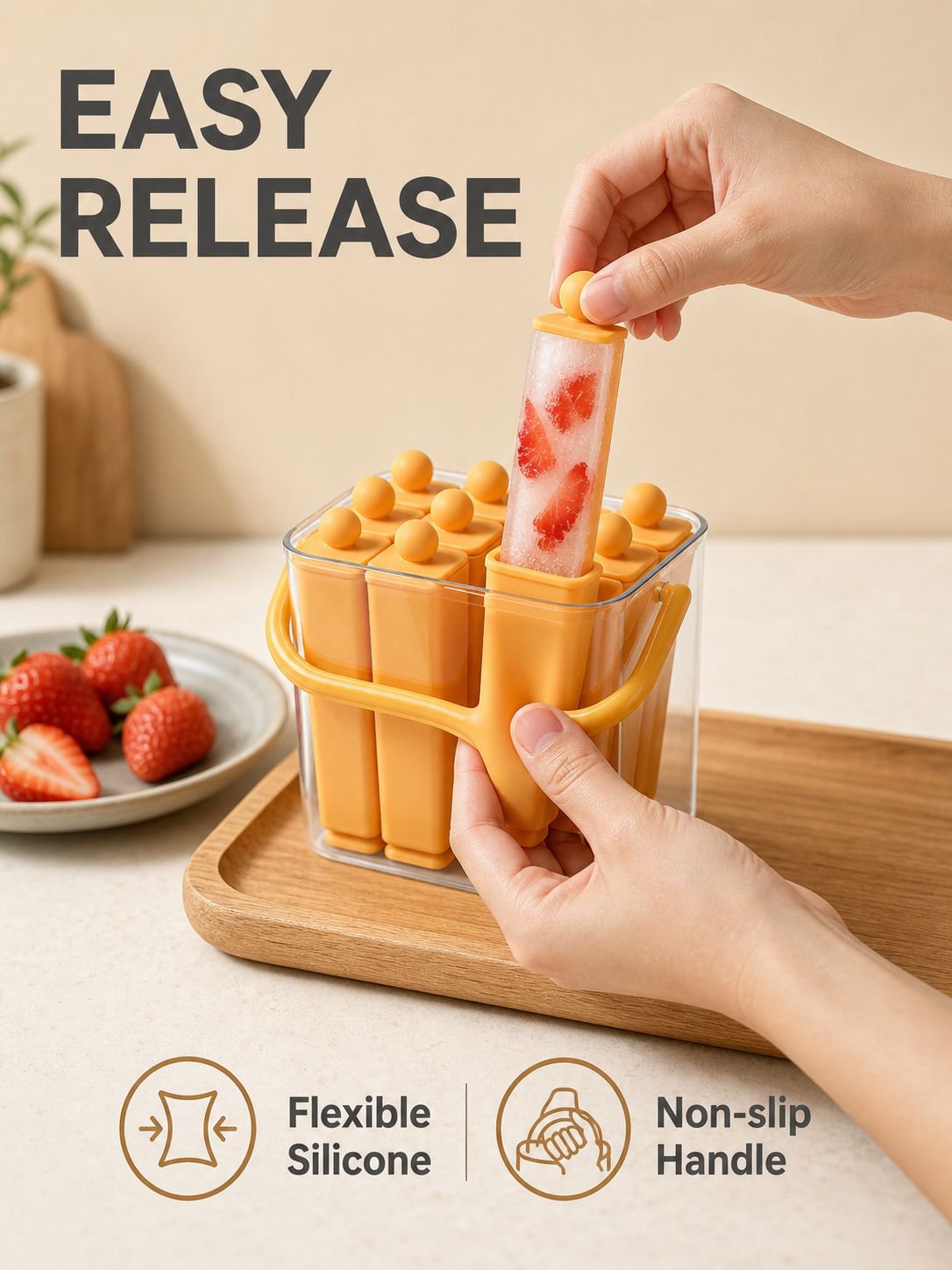 Large Homemade Ice Stick Tray for Household Use