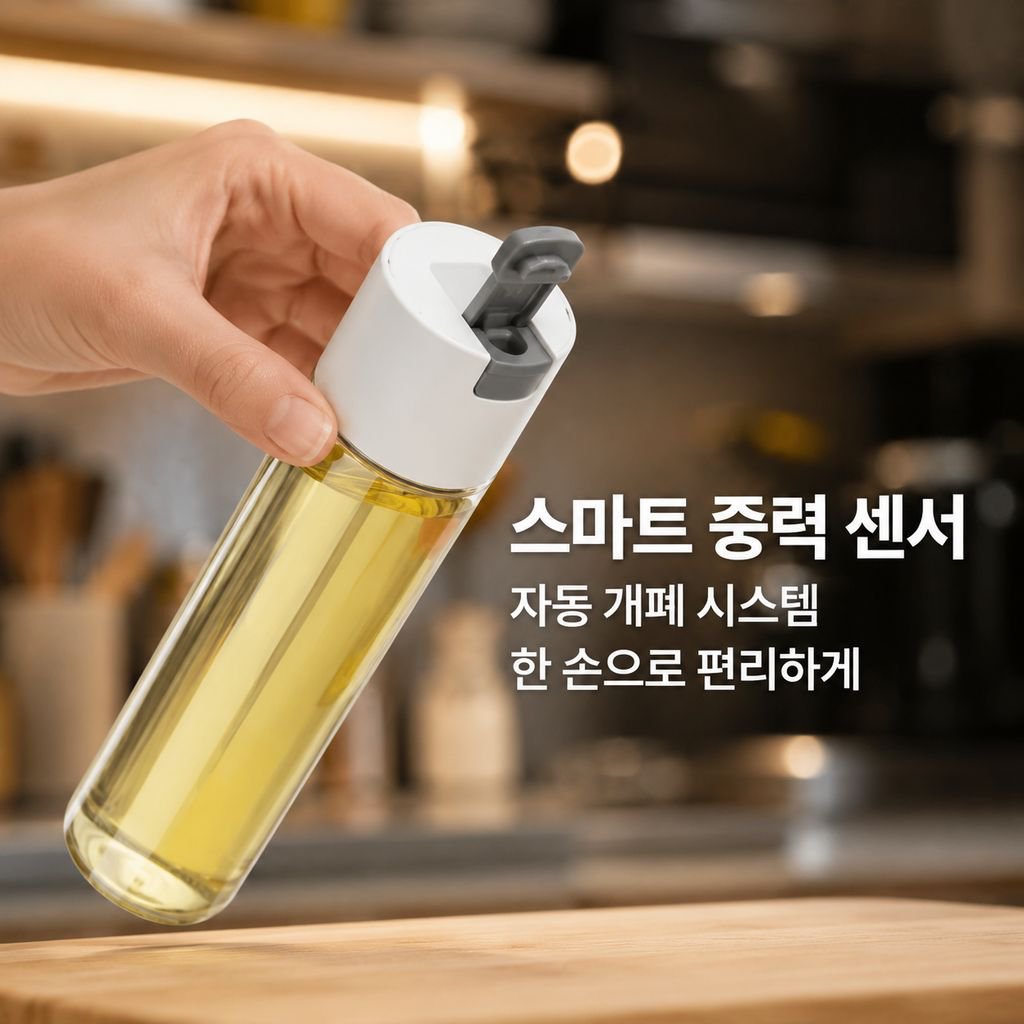 가정용 자동 개폐 누유 방지 유리 오일병