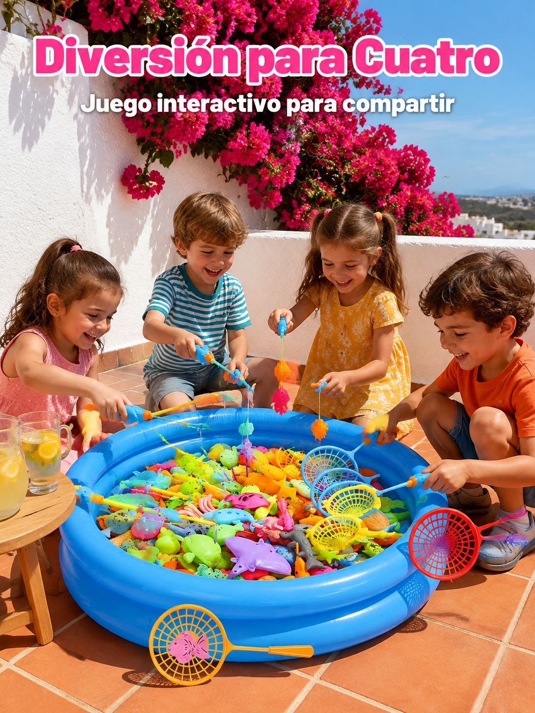 Piscina inflable de pesca para niños