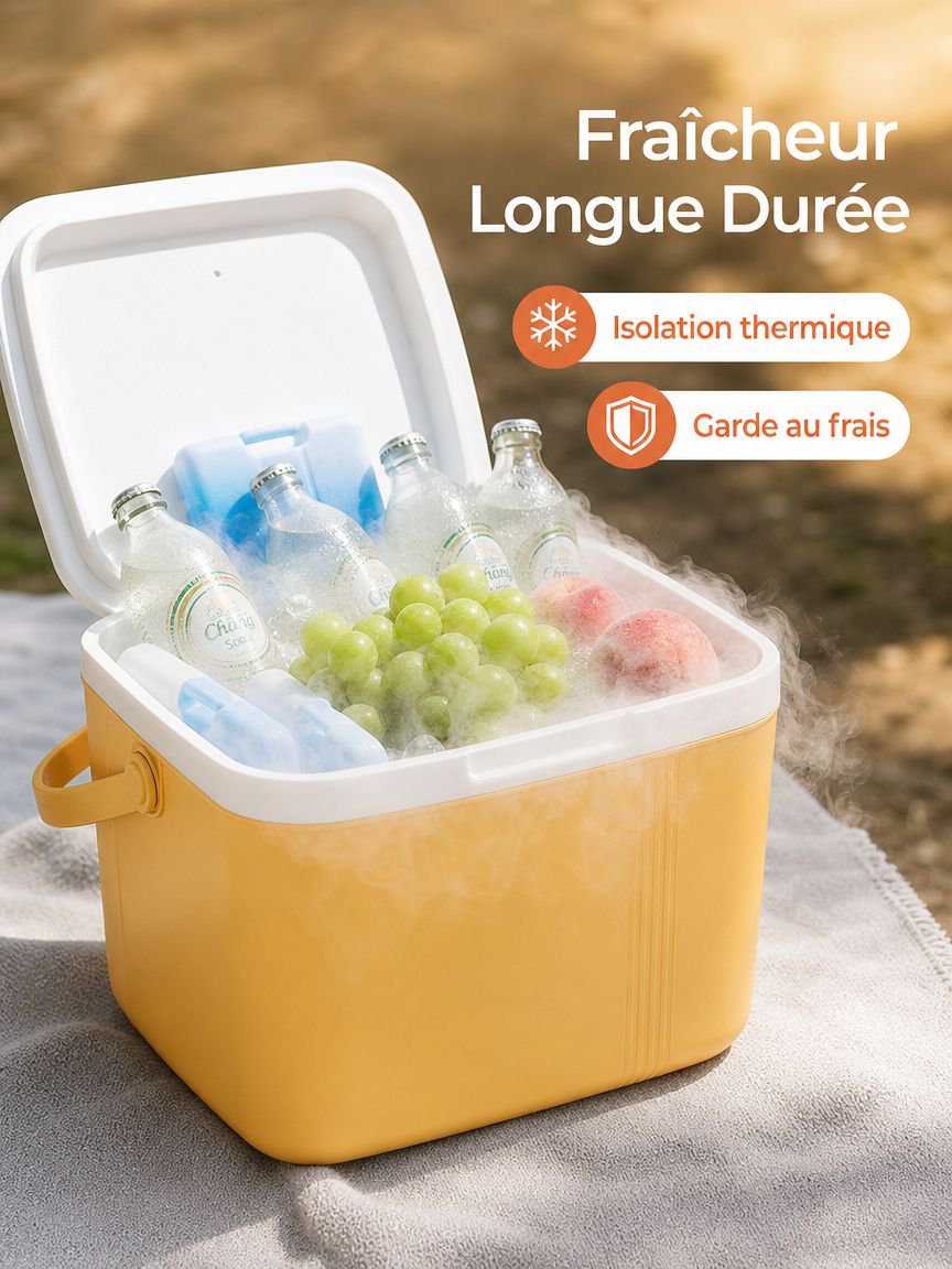 Glacière portable pour camping en plein air