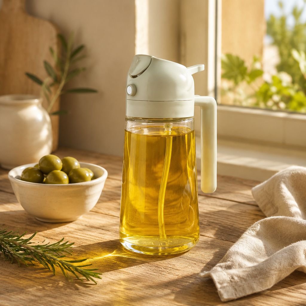 Aceitera de vidrio para cocina